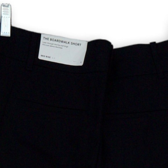 NWT ANN TAYLOR THE BOARDWALK SHORT MID RISE STRETCH BERMUDA SHORTS NAVY BLUE 2 - Picture 6 of 11